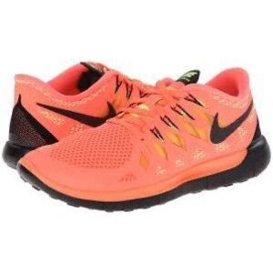 Nike Men's Size 15 Free Running Shoes Neon Coral Pink Red Athletic Bright Vivid